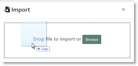 File Import Box Importing an Order